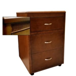 CUSTOM 3 DRW NIGHTSTAND WITH MOULDING CLOSE UP