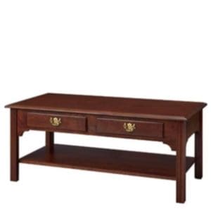 Chippendale: Rectangular Coffee Table With Drawer & Shelf
