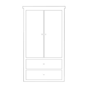 Wellington: Double Wardrobe With Two Drawers