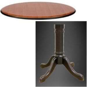 M6 Single Wood Pedestal Table