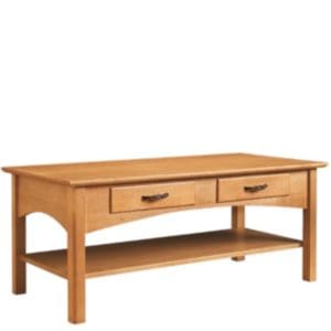 Mill Creek: Rectangular Coffee Table With 2 Drawers And Shelf