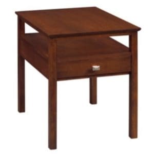 Ridgemont: Rectangular End Table With Drawer & Shelf