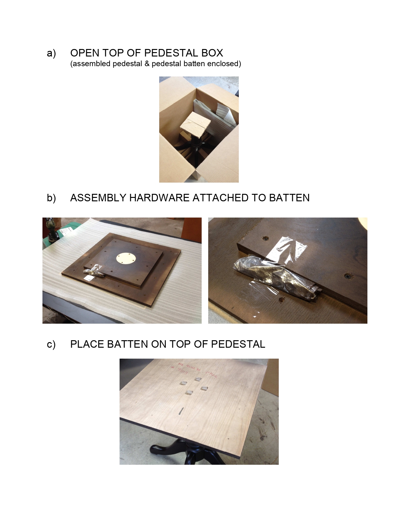 WOOD PEDESTAL TABLE ASSEMBLY INSTRUCTIONS Leisters Furniture