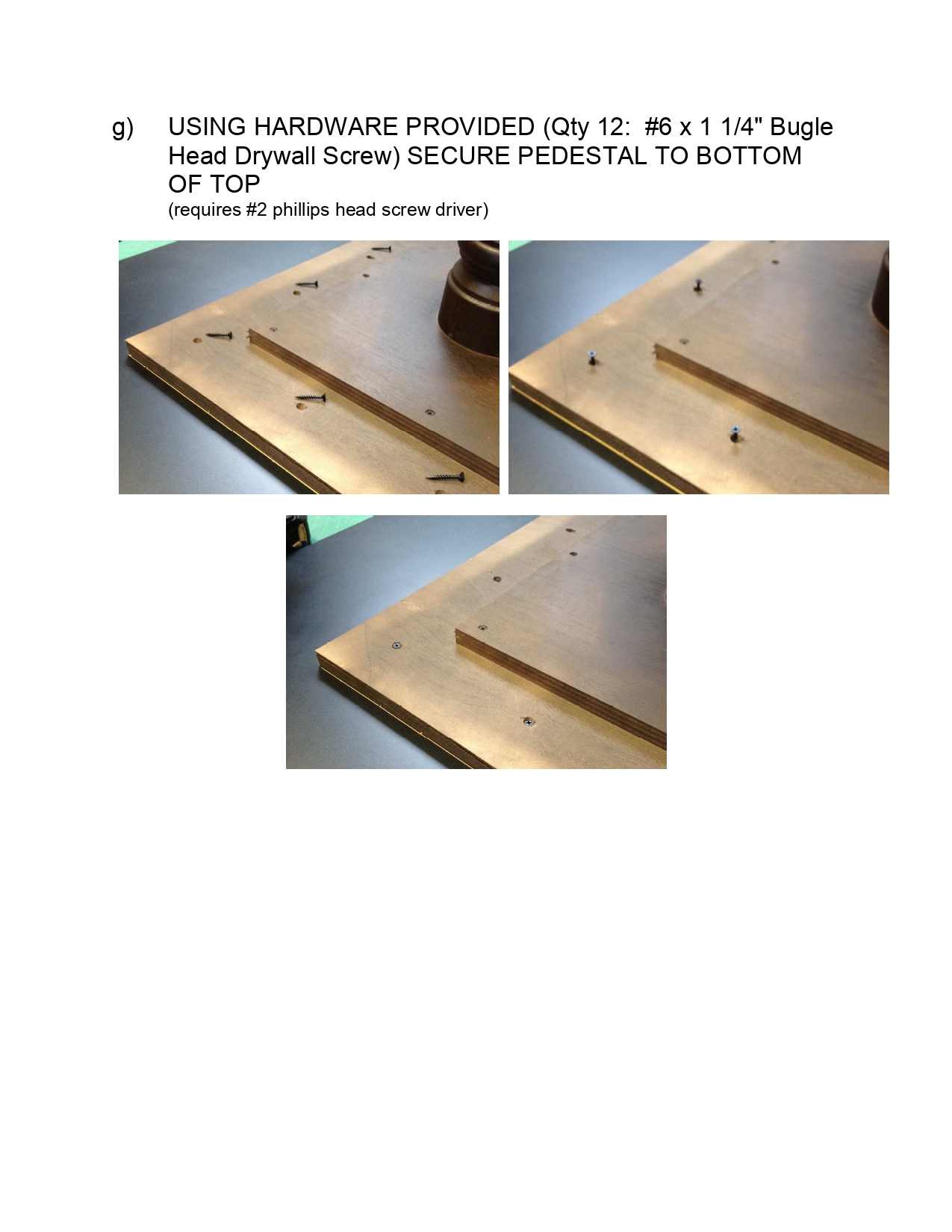 WOOD PEDESTAL TABLE ASSEMBLY INSTRUCTIONS Leisters Furniture